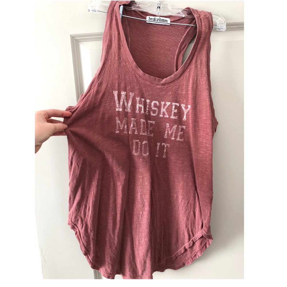 Red washed tank top